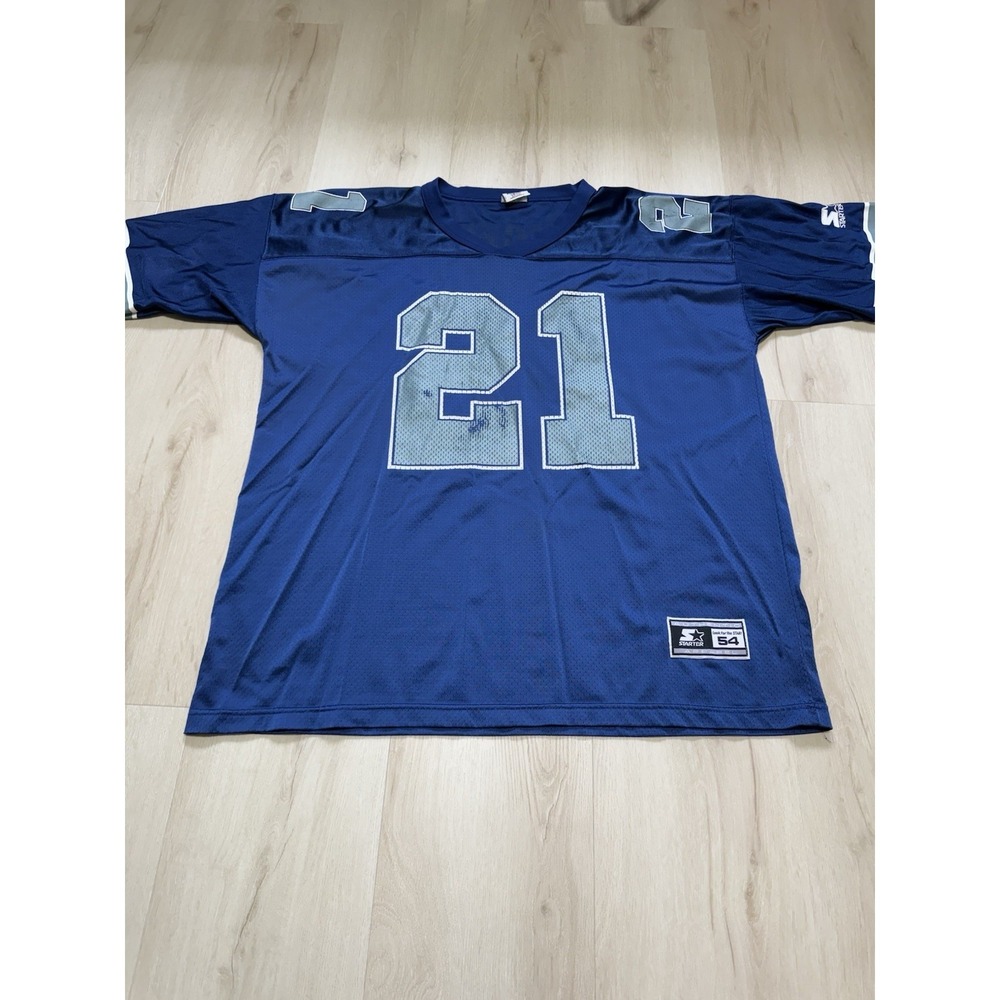 Deion Sanders VTG Dallas Cowboys Starter 90s NFL Jersey Men's 2XL Blue Football